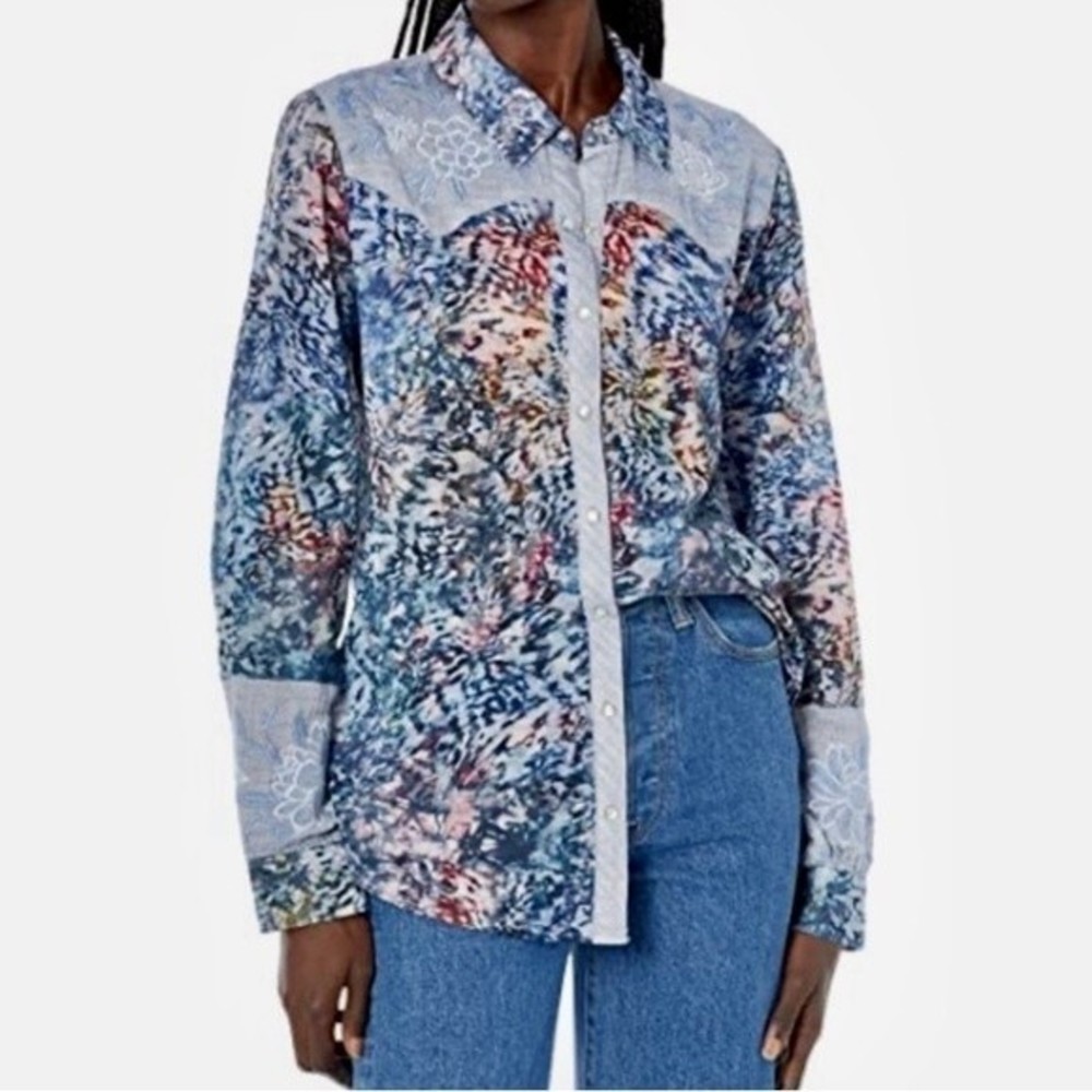 🆕 Johnny Was Bluefield Garden Western Shirt